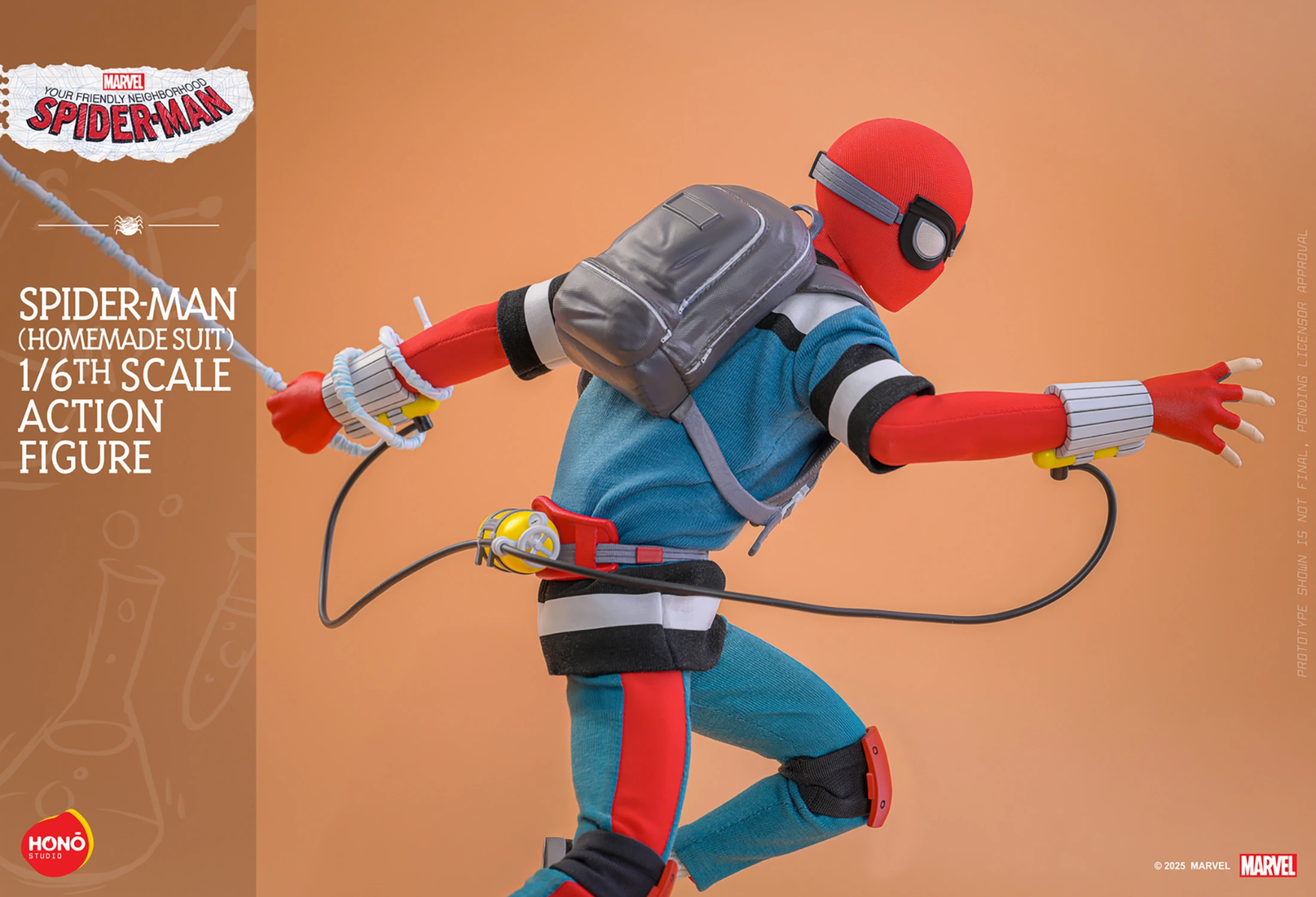 Tu amigable vecino Spider-Man - Figura de acción de Spider-Man con traje casero a escala 1:6