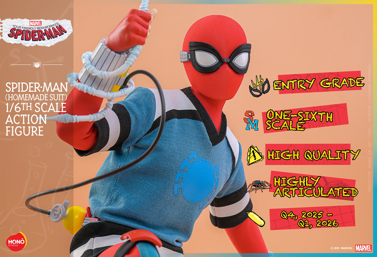 Tu amigable vecino Spider-Man - Figura de acción de Spider-Man con traje casero a escala 1:6