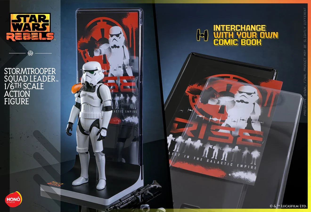 Figura coleccionable de Aciton a escala 1:6 de Star Wars - Líder del escuadrón de soldados de asalto (HONO Studios)