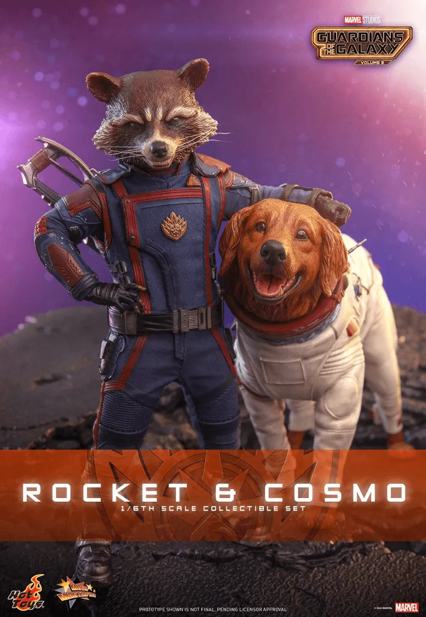 HOTMMS708 Guardians of the Galaxy Vol 3 - Rocket and Cosmo 1:6 Scale Hot Toy Action Figure - Hot Toys - Titan Pop Culture