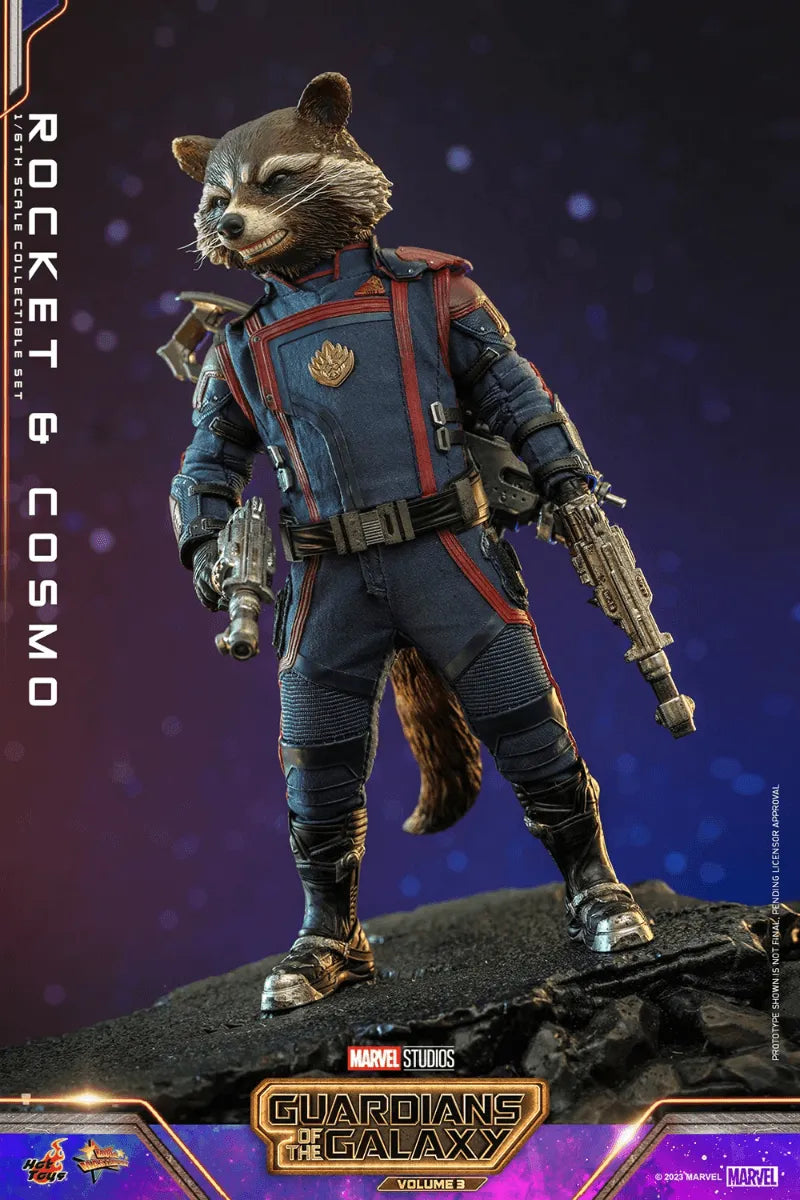 HOTMMS708 Guardians of the Galaxy Vol 3 - Rocket and Cosmo 1:6 Scale Hot Toy Action Figure - Hot Toys - Titan Pop Culture