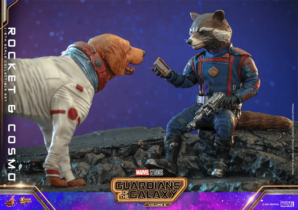 HOTMMS708 Guardians of the Galaxy Vol 3 - Rocket and Cosmo 1:6 Scale Hot Toy Action Figure - Hot Toys - Titan Pop Culture
