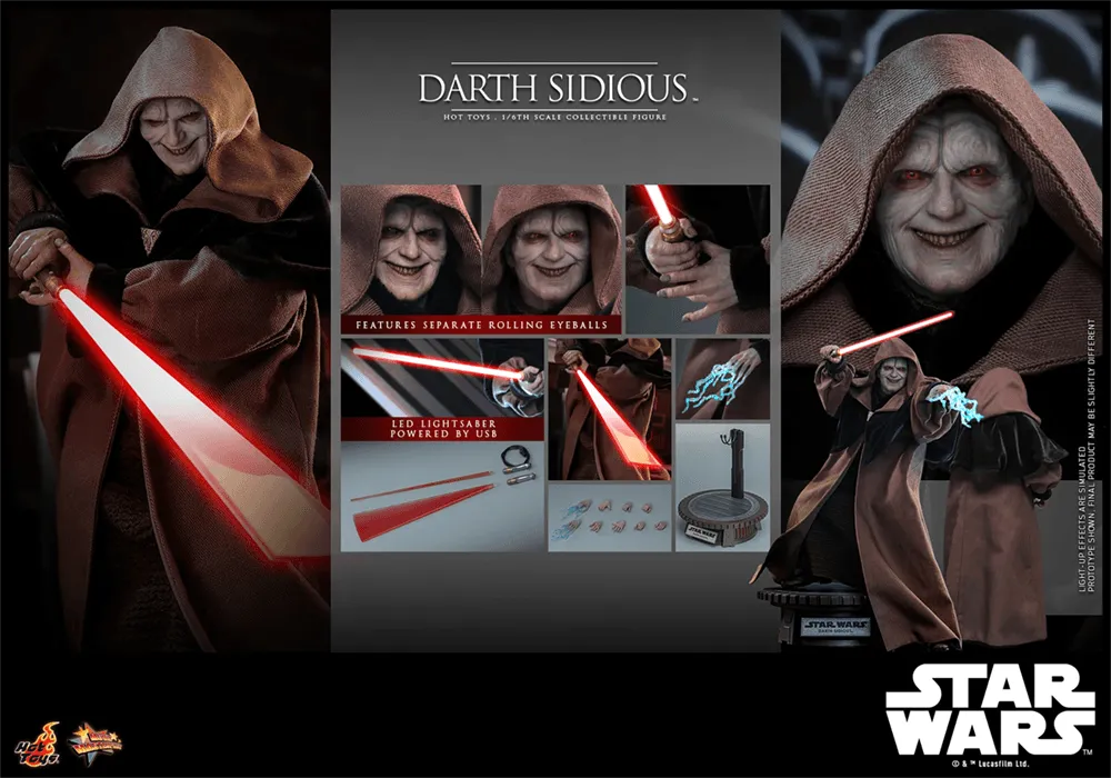 HOTMMS745 Star Wars: Revenge of the Sith - Darth Sidious 1:6 Scale Collectible Action Figure - Hot Toys - Titan Pop Culture