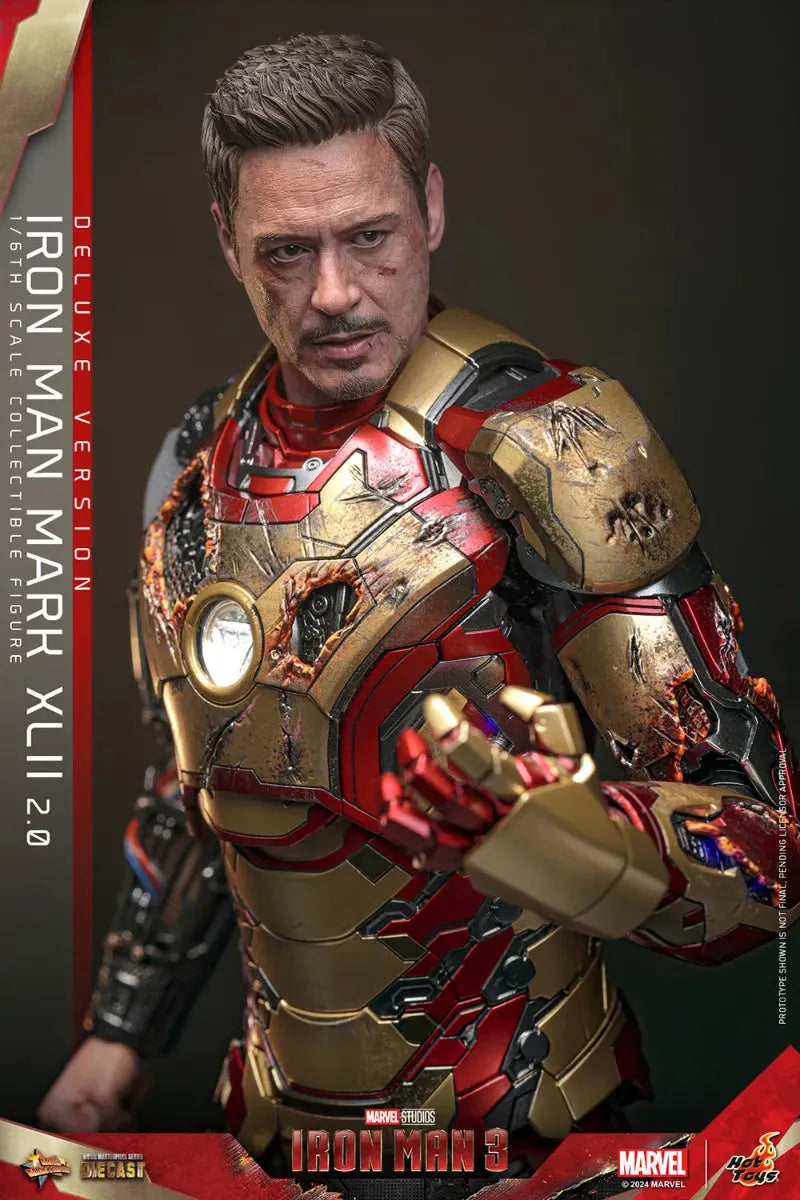 HOTMMS759D66 Iron Man 3 - Iron Man Mk 42 (2.0) Deluxe 1:6 Scale Collectable Action Figure - Hot Toys - Titan Pop Culture