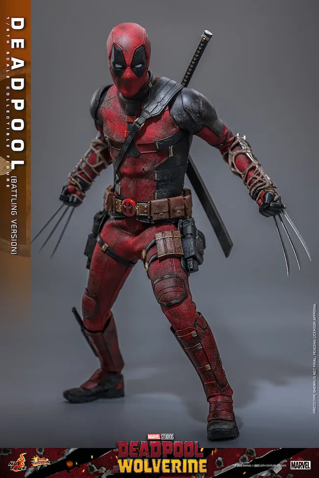 HOTMMS782 Deadpool & Wolverine - Deadpool (Battling Version) 1:6 Scale Collectible Action Figure - Hot Toys - Titan Pop Culture