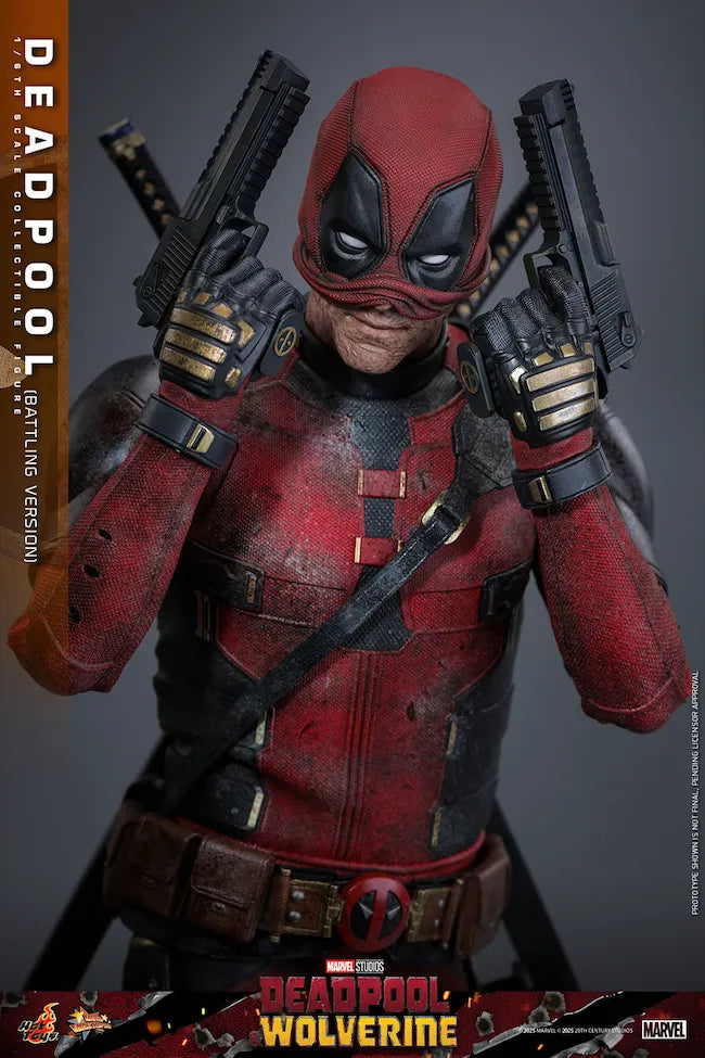 HOTMMS782 Deadpool & Wolverine - Deadpool (Battling Version) 1:6 Scale Collectible Action Figure - Hot Toys - Titan Pop Culture