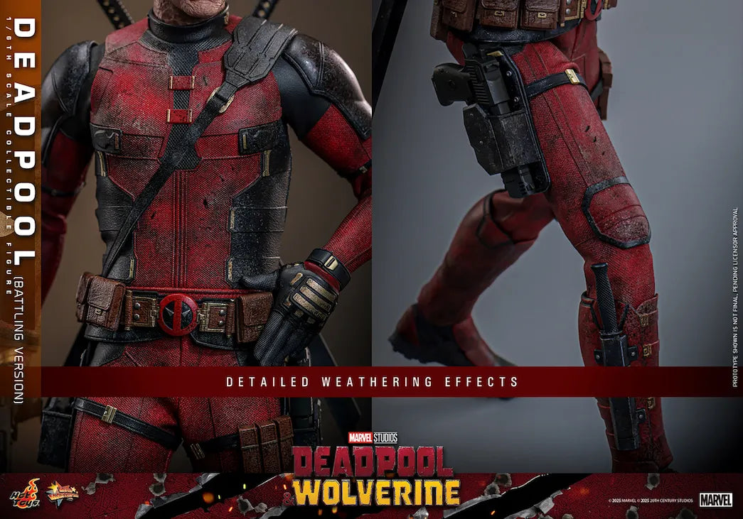 HOTMMS782 Deadpool & Wolverine - Deadpool (Battling Version) 1:6 Scale Collectible Action Figure - Hot Toys - Titan Pop Culture