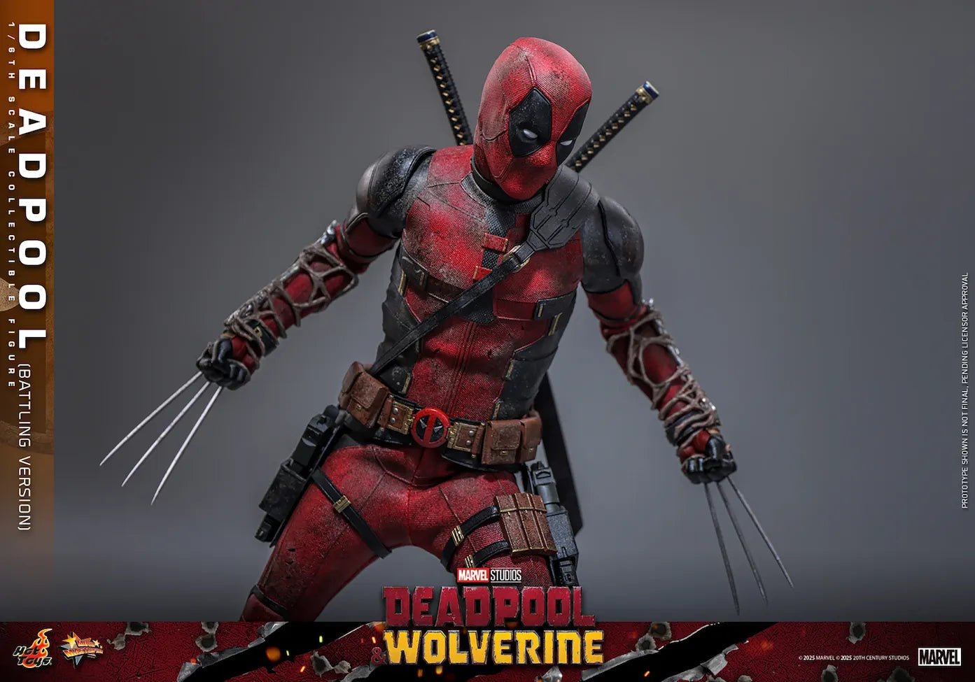 HOTMMS782 Deadpool & Wolverine - Deadpool (Battling Version) 1:6 Scale Collectible Action Figure - Hot Toys - Titan Pop Culture