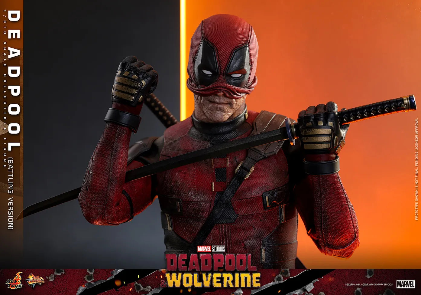 HOTMMS782 Deadpool & Wolverine - Deadpool (Battling Version) 1:6 Scale Collectible Action Figure - Hot Toys - Titan Pop Culture
