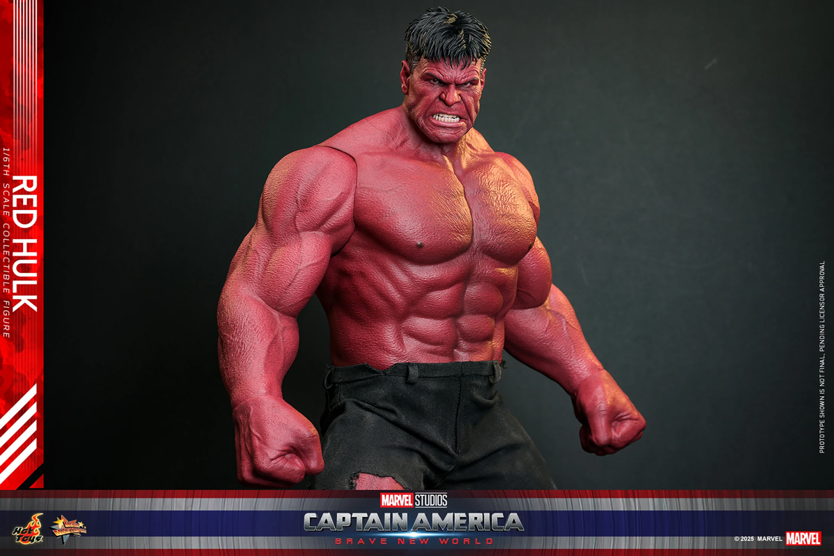 Capitán América: Un mundo feliz - Figura de acción coleccionable de Hulk Rojo a escala 1:6