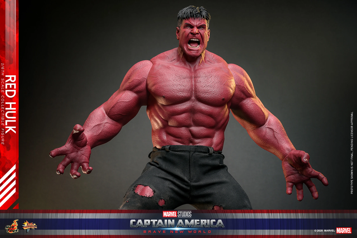 Capitán América: Un mundo feliz - Figura de acción coleccionable de Hulk Rojo a escala 1:6