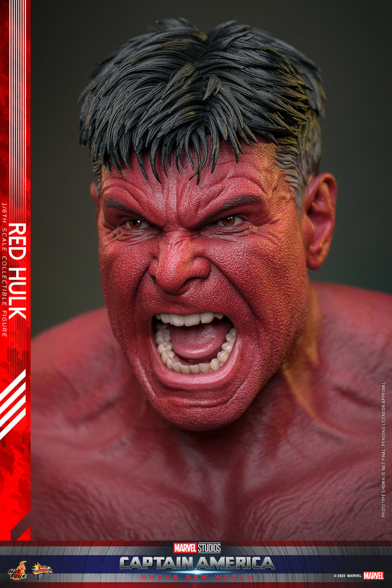 Capitán América: Un mundo feliz - Figura de acción coleccionable de Hulk Rojo a escala 1:6