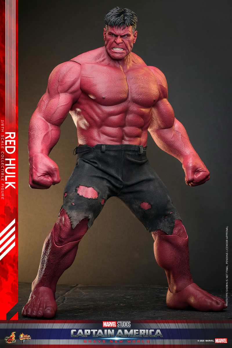 Capitán América: Un mundo feliz - Figura de acción coleccionable de Hulk Rojo a escala 1:6