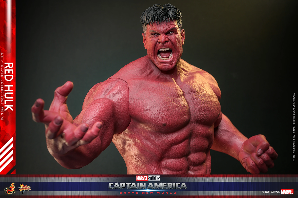 Capitán América: Un mundo feliz - Figura de acción coleccionable de Hulk Rojo a escala 1:6