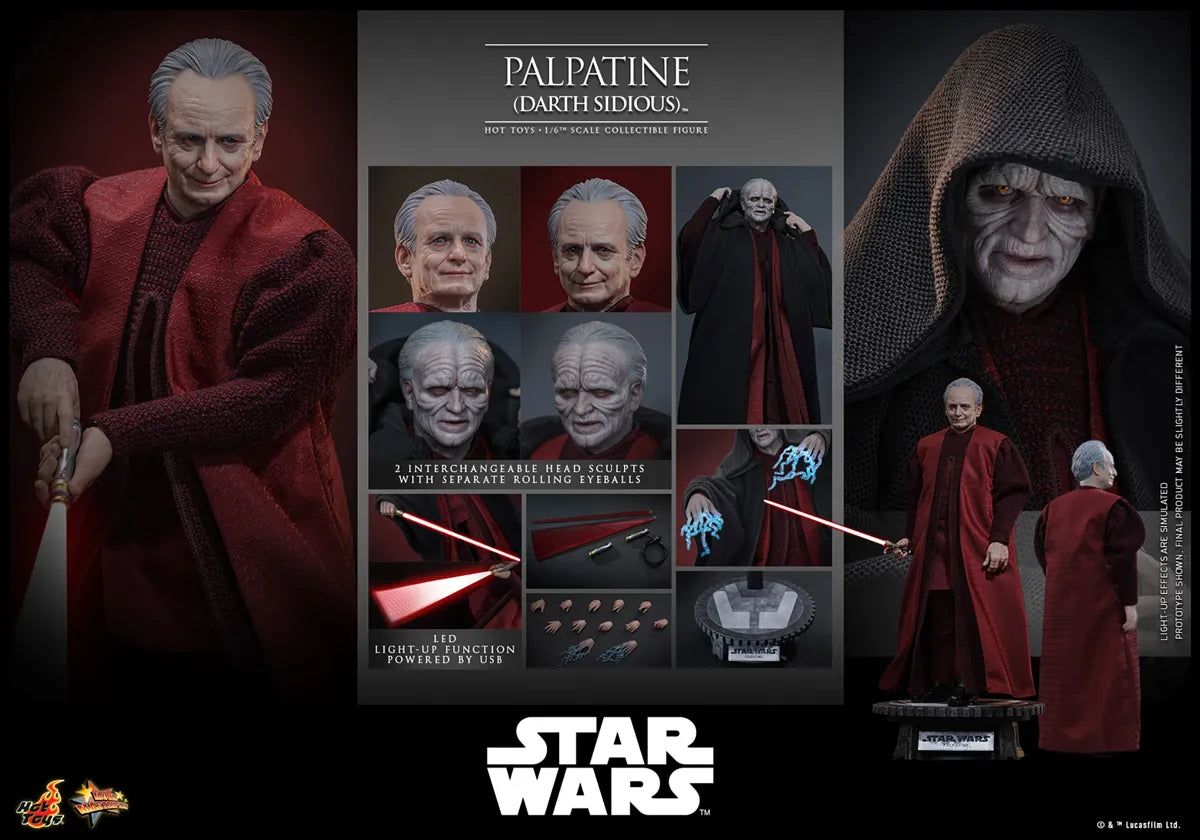 HOTMMS805 Star Wars - Palpatine (Darth Sidious) 1:6 Scale Collectable Action Figure - Hot Toys - Titan Pop Culture