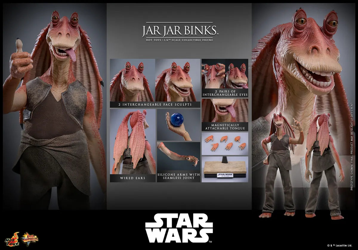 HOTMMS807 Star Wars: The Phantom Menace - Jar Jar Binks 1:6 Scale Collectable Action Figure - Hot Toys - Titan Pop Culture