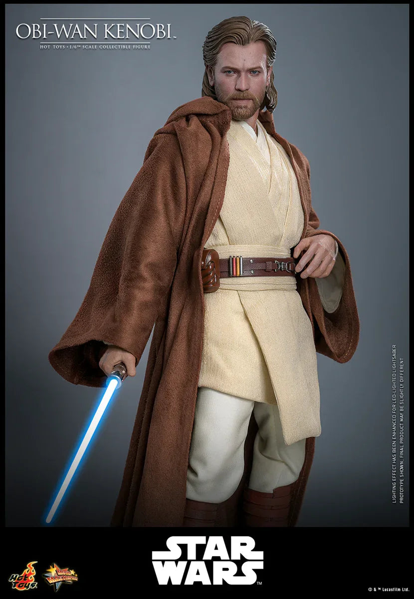 Star Wars: El ataque de los clones - Figura de acción coleccionable de Obi-Wan Kenobi a escala 1:6
