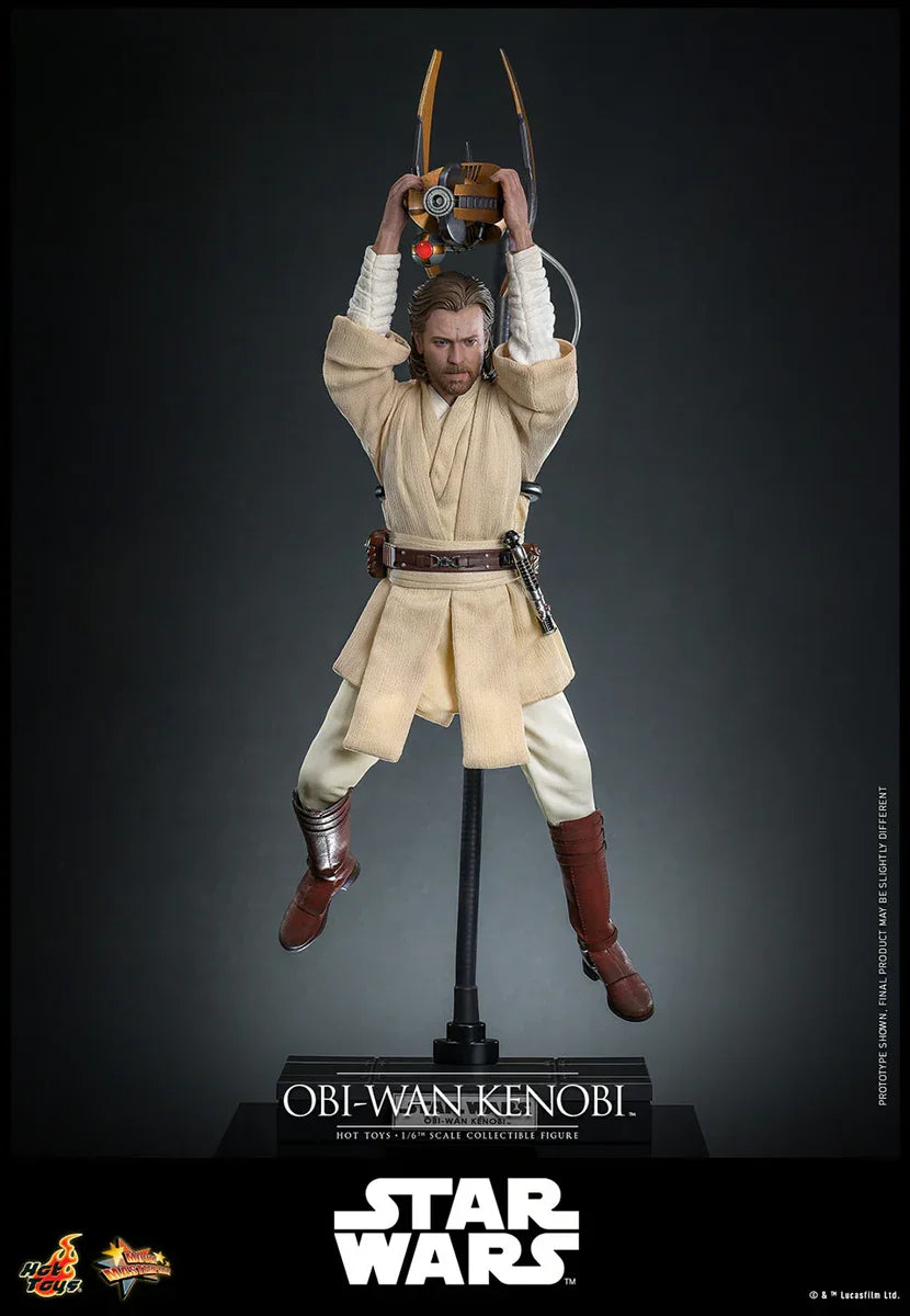 Star Wars: El ataque de los clones - Figura de acción coleccionable de Obi-Wan Kenobi a escala 1:6