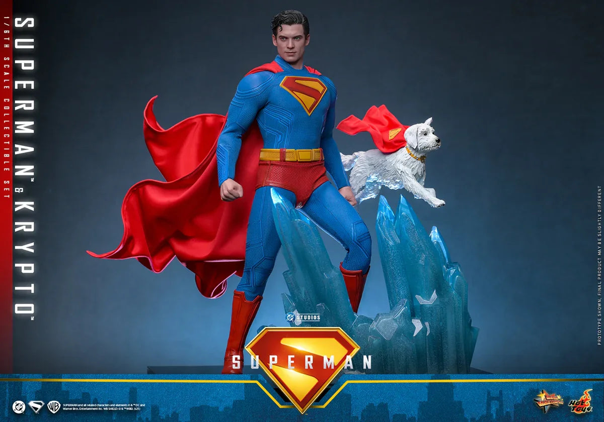 Superman (2025) - Figuras de acción coleccionables de Superman y Krypto a escala 1:6