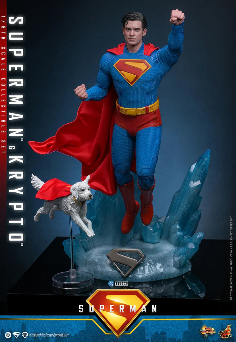 Superman (2025) - Figuras de acción coleccionables de Superman y Krypto a escala 1:6
