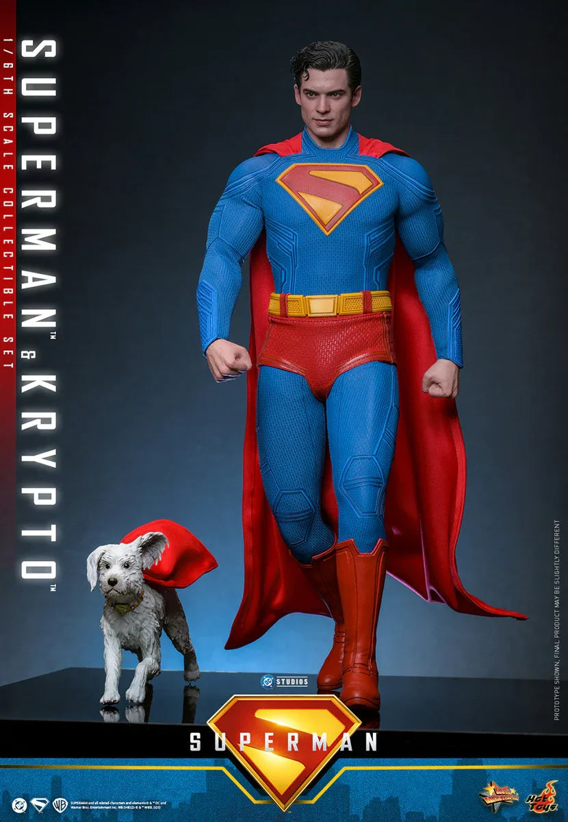 Superman (2025) - Figuras de acción coleccionables de Superman y Krypto a escala 1:6