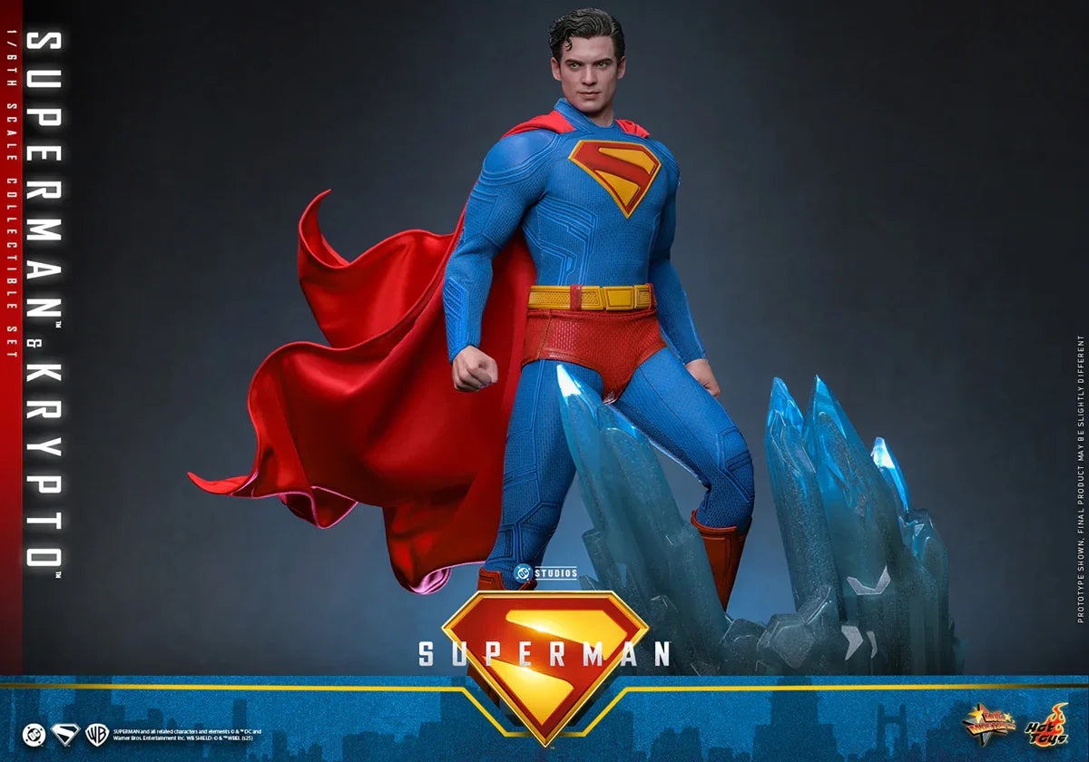 Superman (2025) - Figuras de acción coleccionables de Superman y Krypto a escala 1:6