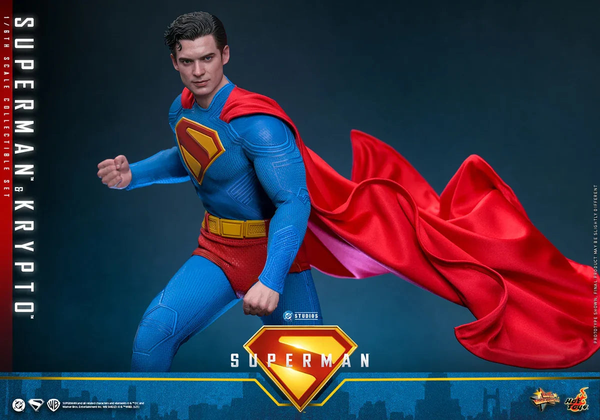 Superman (2025) - Figuras de acción coleccionables de Superman y Krypto a escala 1:6