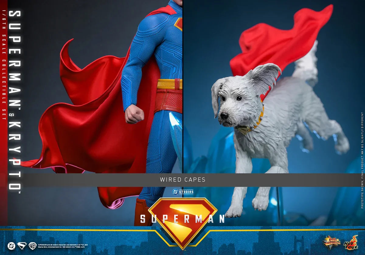 Superman (2025) - Figuras de acción coleccionables de Superman y Krypto a escala 1:6