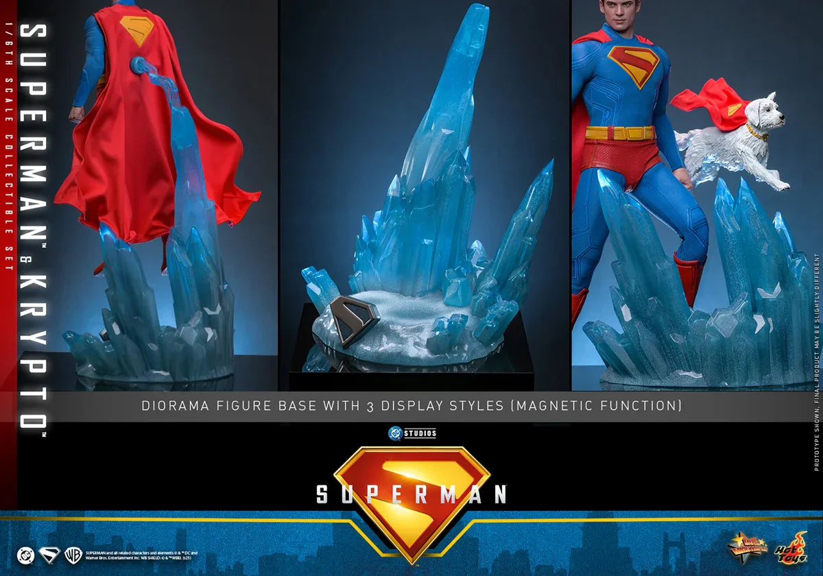 Superman (2025) - Figuras de acción coleccionables de Superman y Krypto a escala 1:6