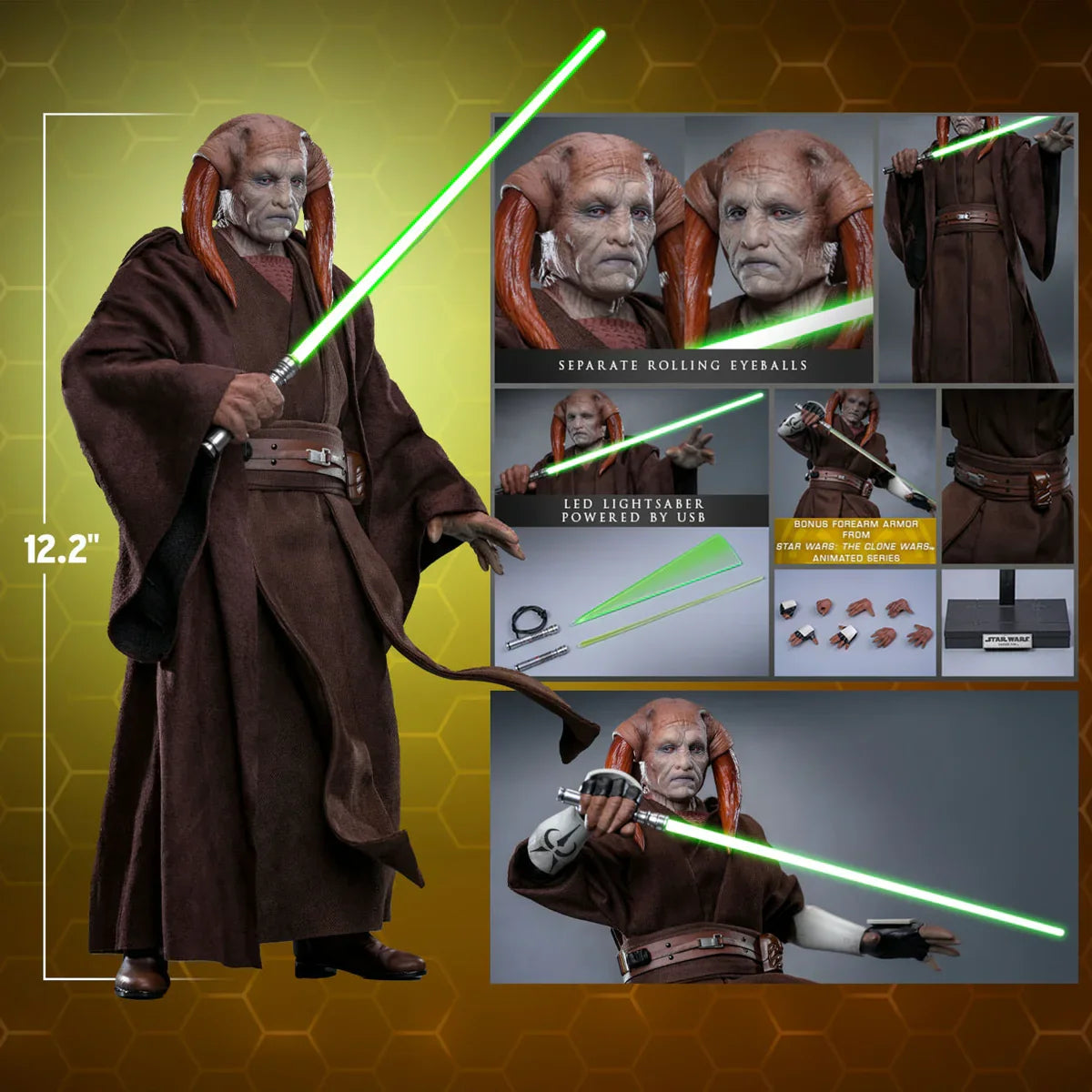 Star Wars - Figura de acción coleccionable de Saesee Tiin escala 1:6