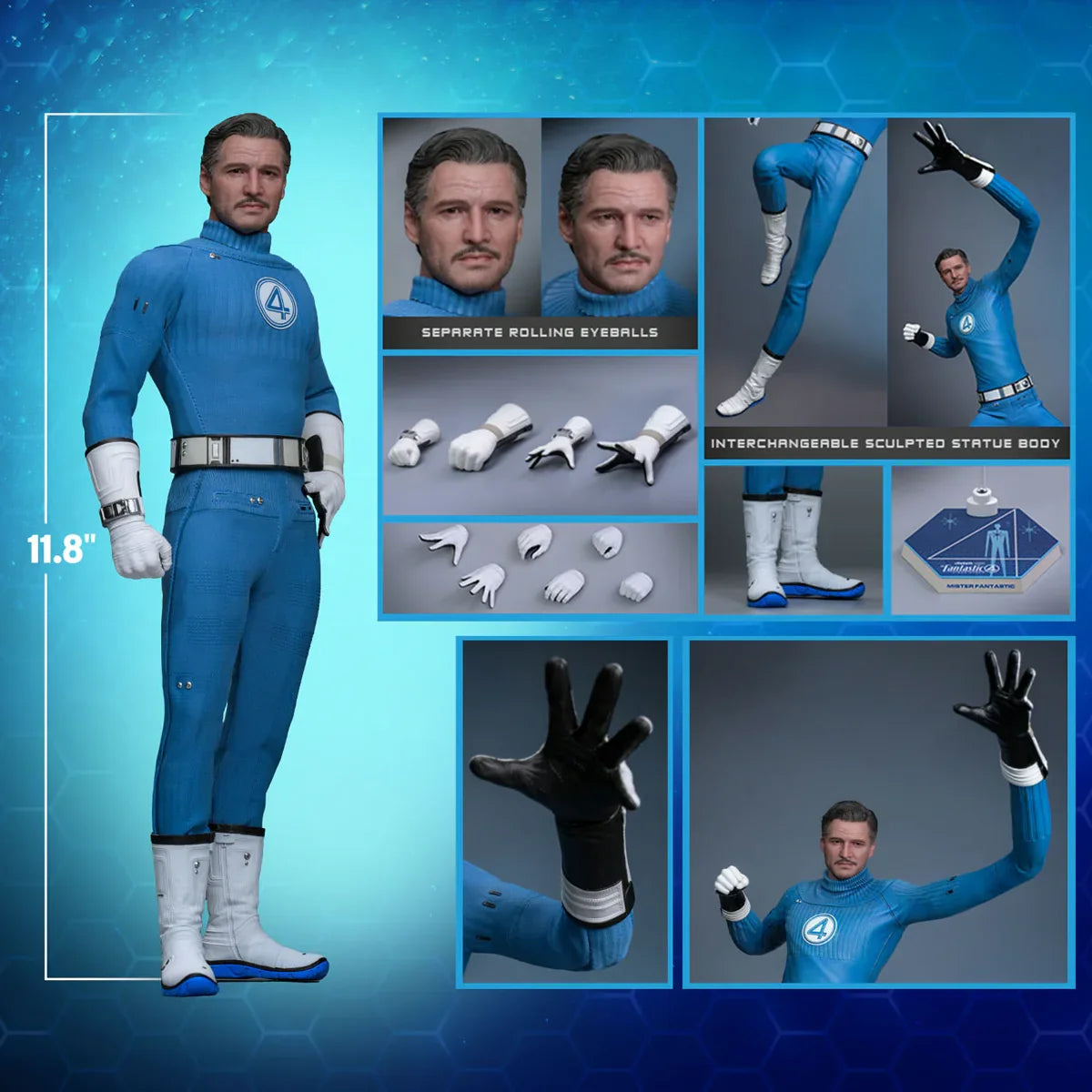 Los Cuatro Fantásticos: Primeros Pasos - Figura de acción coleccionable de Mr. Fantastic a escala 1:6