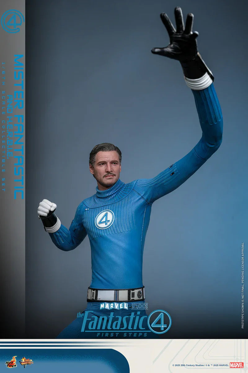 Los Cuatro Fantásticos: Primeros Pasos - Figuras coleccionables a escala 1:6 de Mr. Fantastic y Herbie