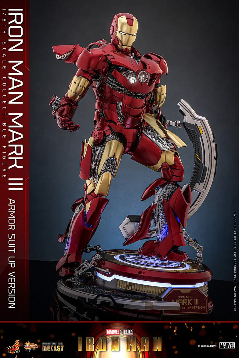Figura de acción coleccionable a escala 1:6 de Iron Man - Armadura Mk3 (versión con traje)