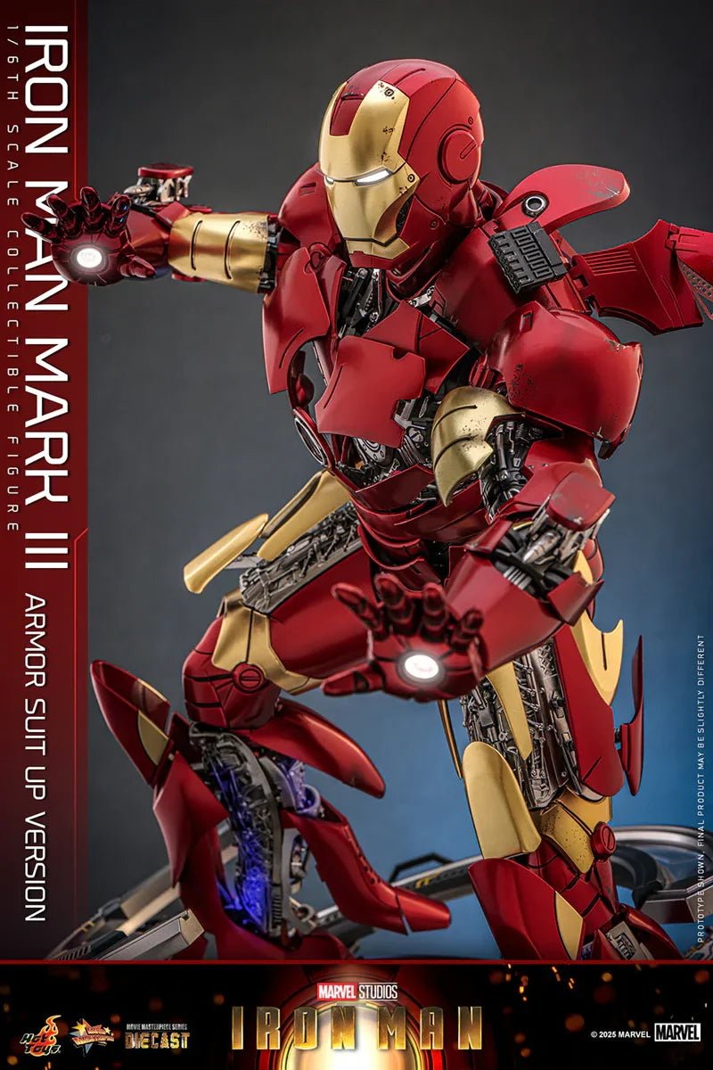 Figura de acción coleccionable a escala 1:6 de Iron Man - Armadura Mk3 (versión con traje)