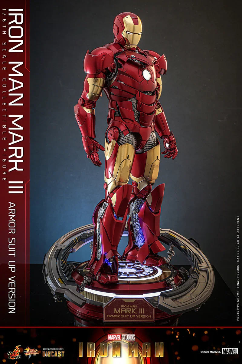 Figura de acción coleccionable a escala 1:6 de Iron Man - Armadura Mk3 (versión con traje)