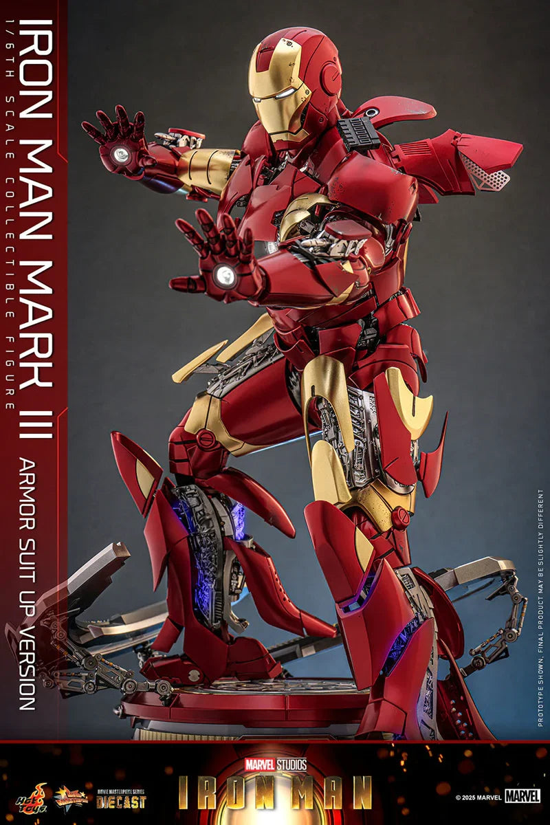 Figura de acción coleccionable a escala 1:6 de Iron Man - Armadura Mk3 (versión con traje)