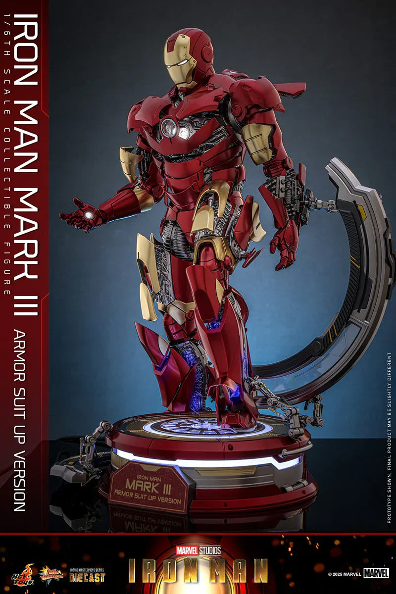 Figura de acción coleccionable a escala 1:6 de Iron Man - Armadura Mk3 (versión con traje)