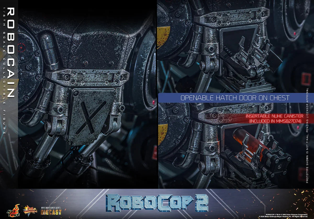 RoboCop 2 - Figura de acción coleccionable de RoboCain a escala 1:6