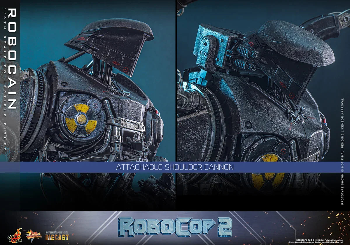RoboCop 2 - Figura de acción coleccionable de RoboCain a escala 1:6