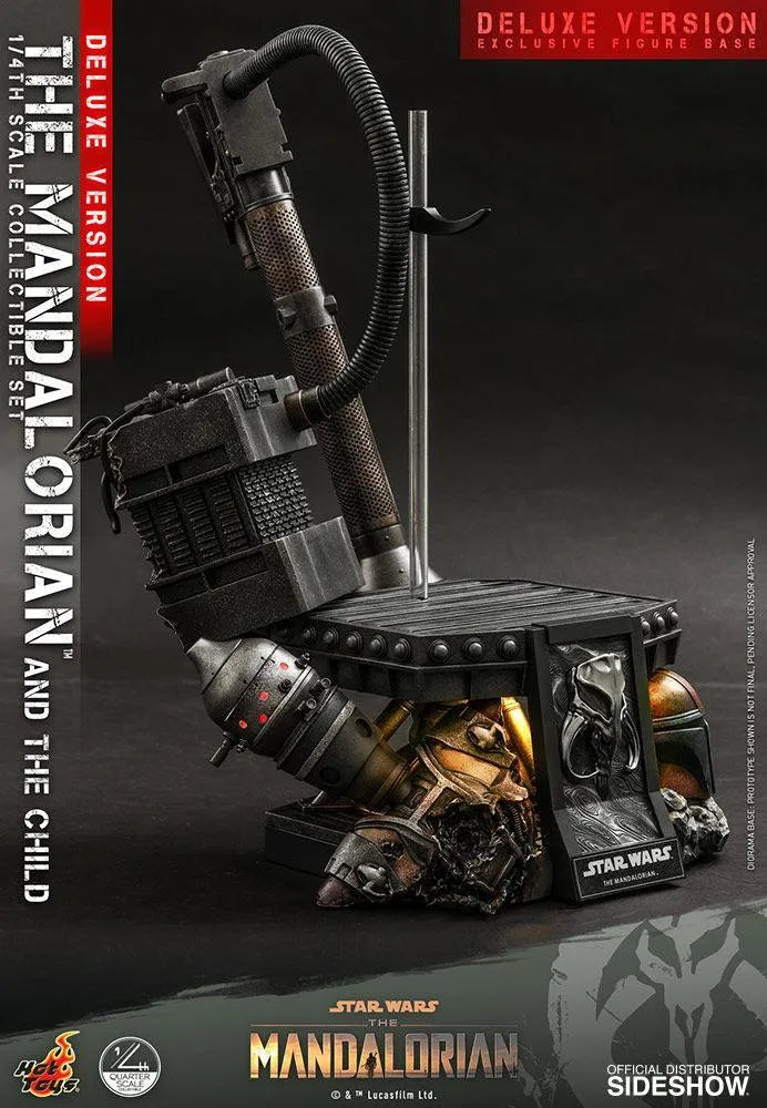 HOTQS017 Star Wars: The Mandalorian - Mandalorian & The Child Deluxe 1:4 Scale Action Figure Set - Hot Toys - Titan Pop Culture