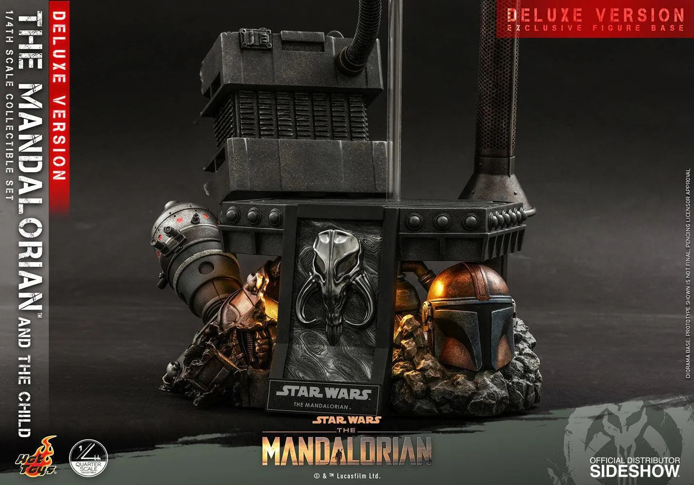 HOTQS017 Star Wars: The Mandalorian - Mandalorian & The Child Deluxe 1:4 Scale Action Figure Set - Hot Toys - Titan Pop Culture