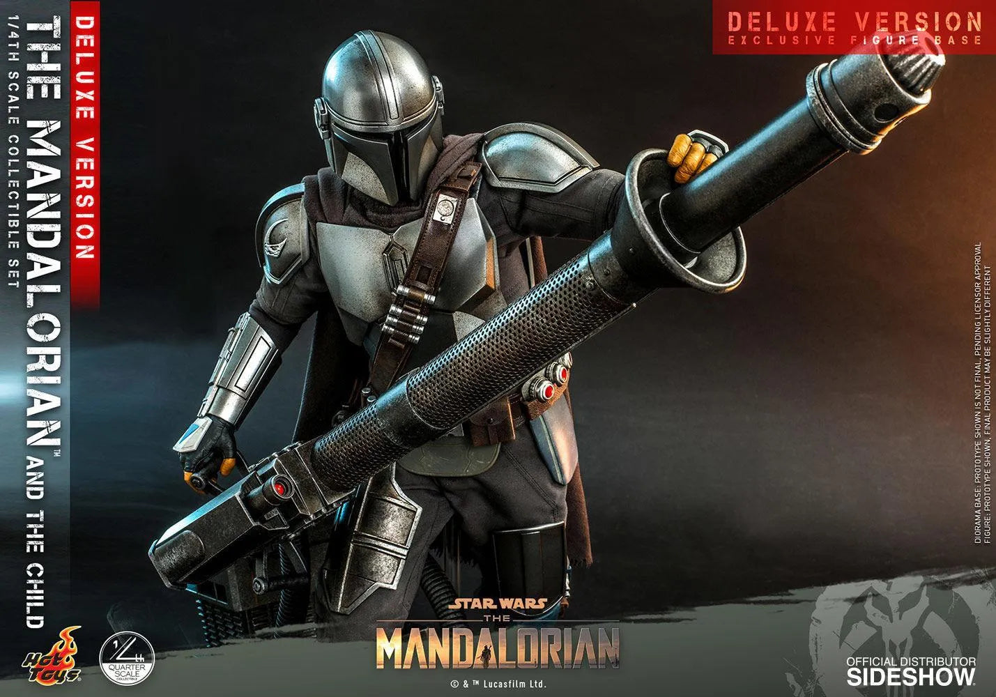 HOTQS017 Star Wars: The Mandalorian - Mandalorian & The Child Deluxe 1:4 Scale Action Figure Set - Hot Toys - Titan Pop Culture