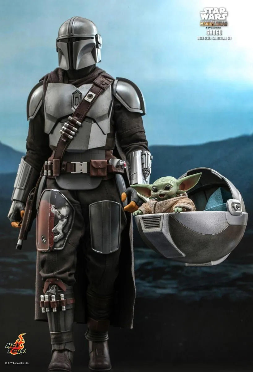 HOTTMS043 Star Wars: The Mandalorian - Grogu 1:6 Scale Collectable Action Figure Set - Hot Toys - Titan Pop Culture