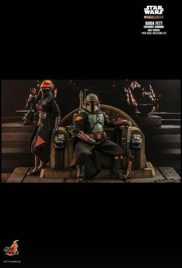 HOTTMS056 Star Wars: The Mandalorian - Boba Fett on Throne 1:6 Scale Collectable Action Figure - Hot Toys - Titan Pop Culture