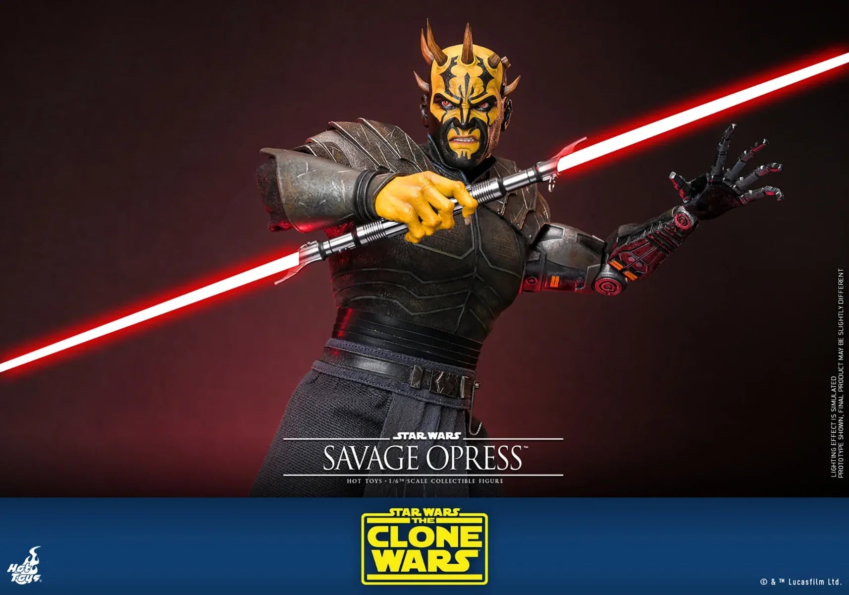 Star Wars: Clone Wars - Figura de acción de Savage Opress a escala 1:6