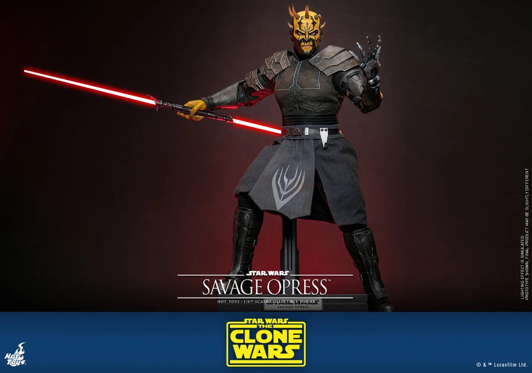 Star Wars: Clone Wars - Figura de acción de Savage Opress a escala 1:6