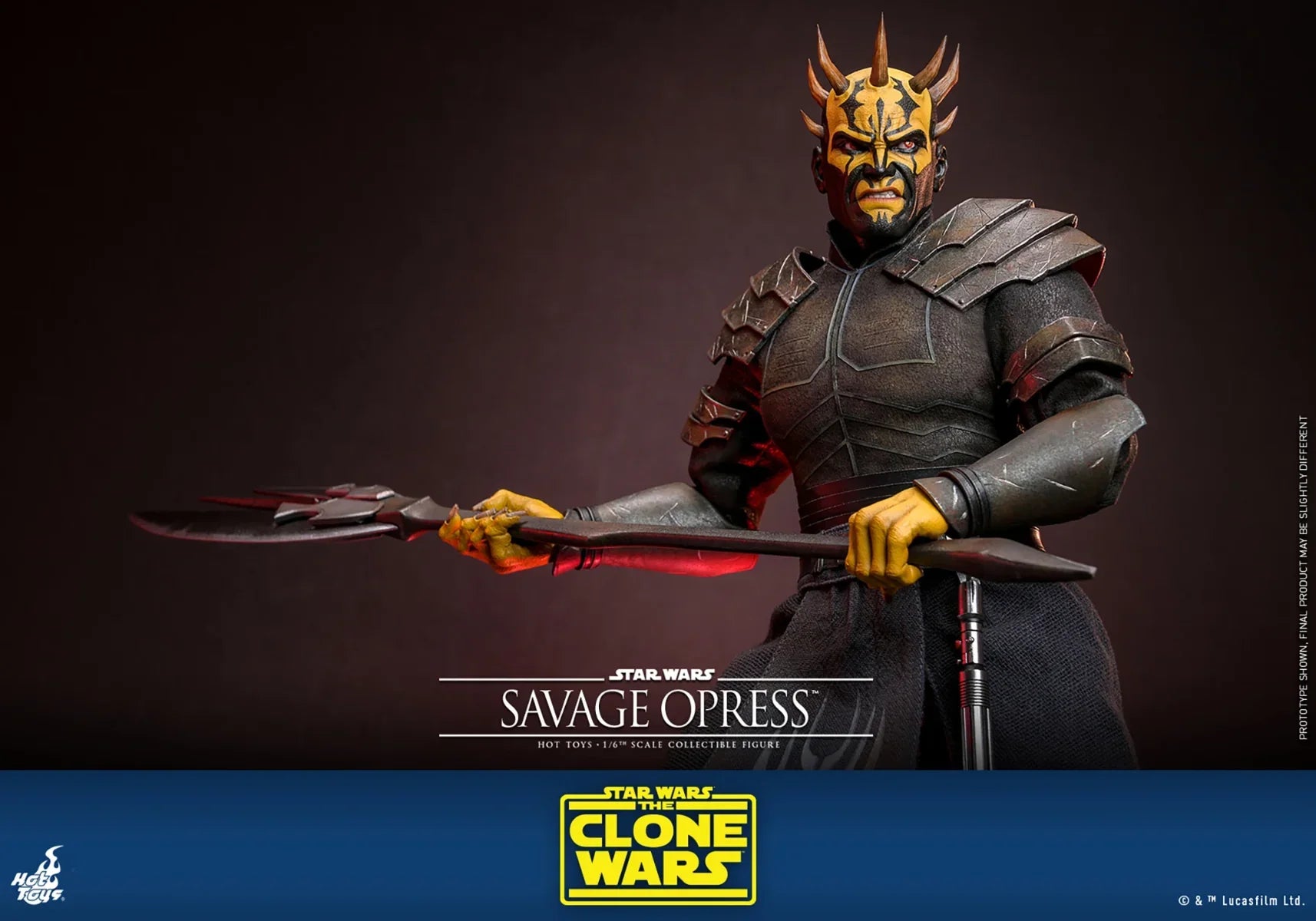 Star Wars: Clone Wars - Figura de acción de Savage Opress a escala 1:6