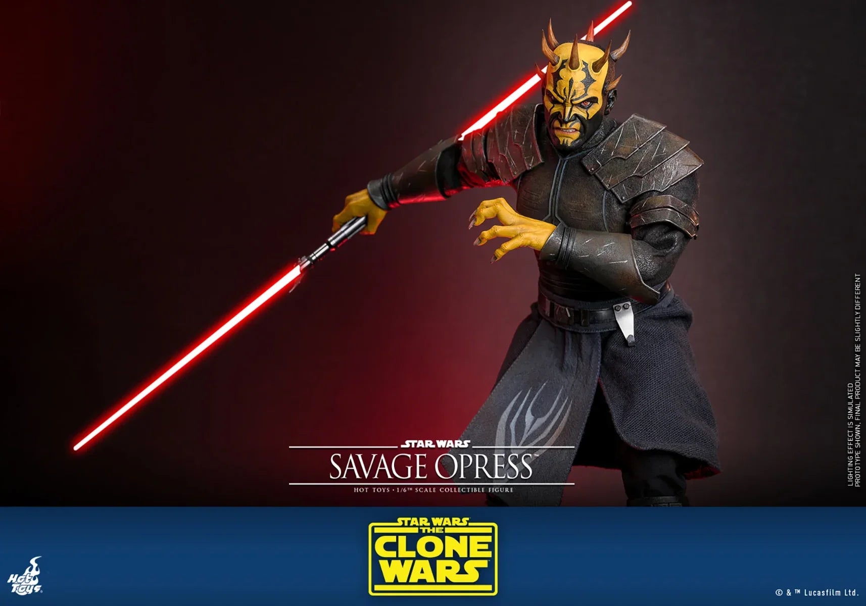 Star Wars: Clone Wars - Figura de acción de Savage Opress a escala 1:6