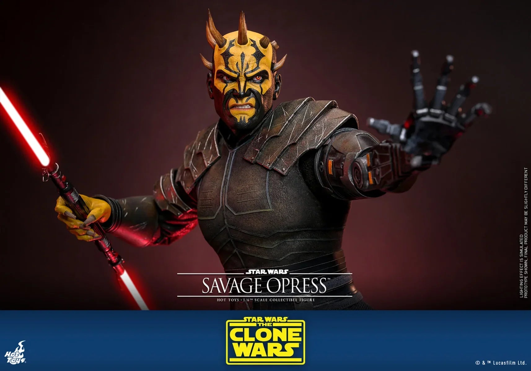 Star Wars: Clone Wars - Figura de acción de Savage Opress a escala 1:6