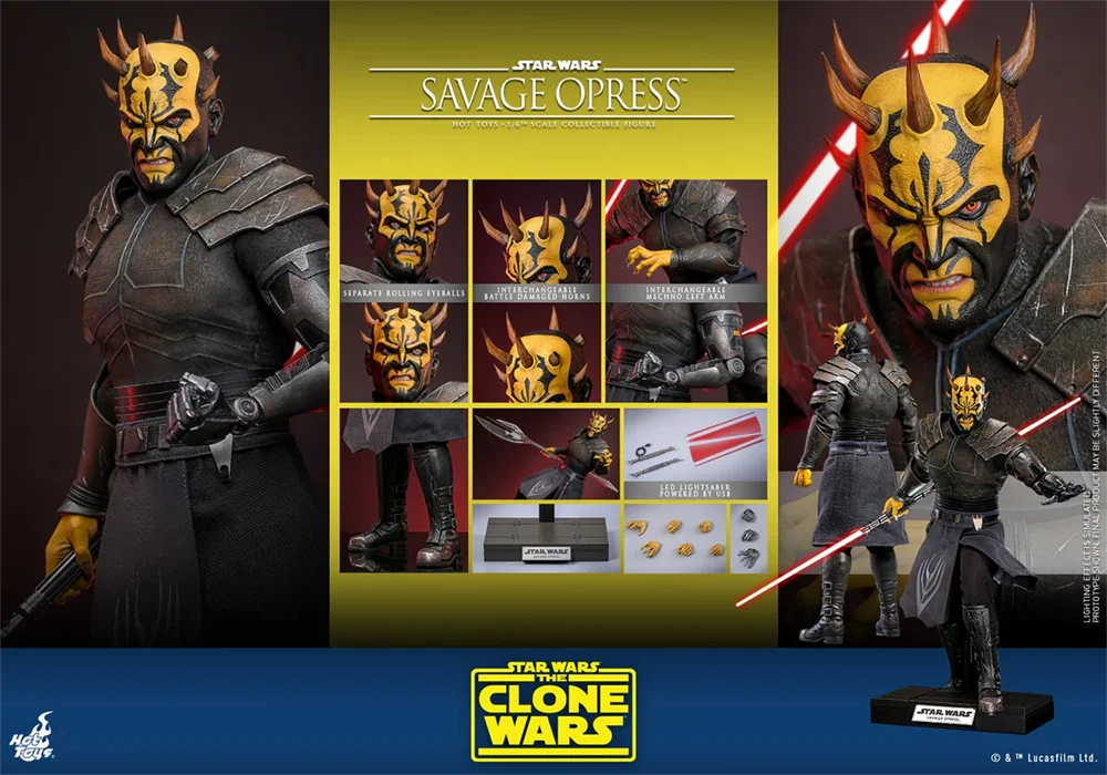 Star Wars: Clone Wars - Figura de acción de Savage Opress a escala 1:6